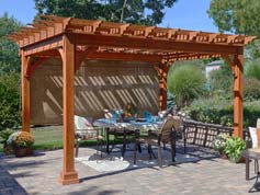  traditional pergola with curtain