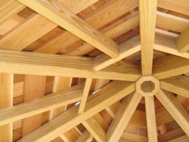 10' outdoor garden gazebo structural wooden roof