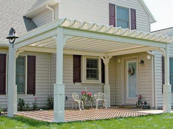 traditional vinyl pergola