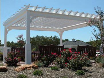 traditional vinyl pergola