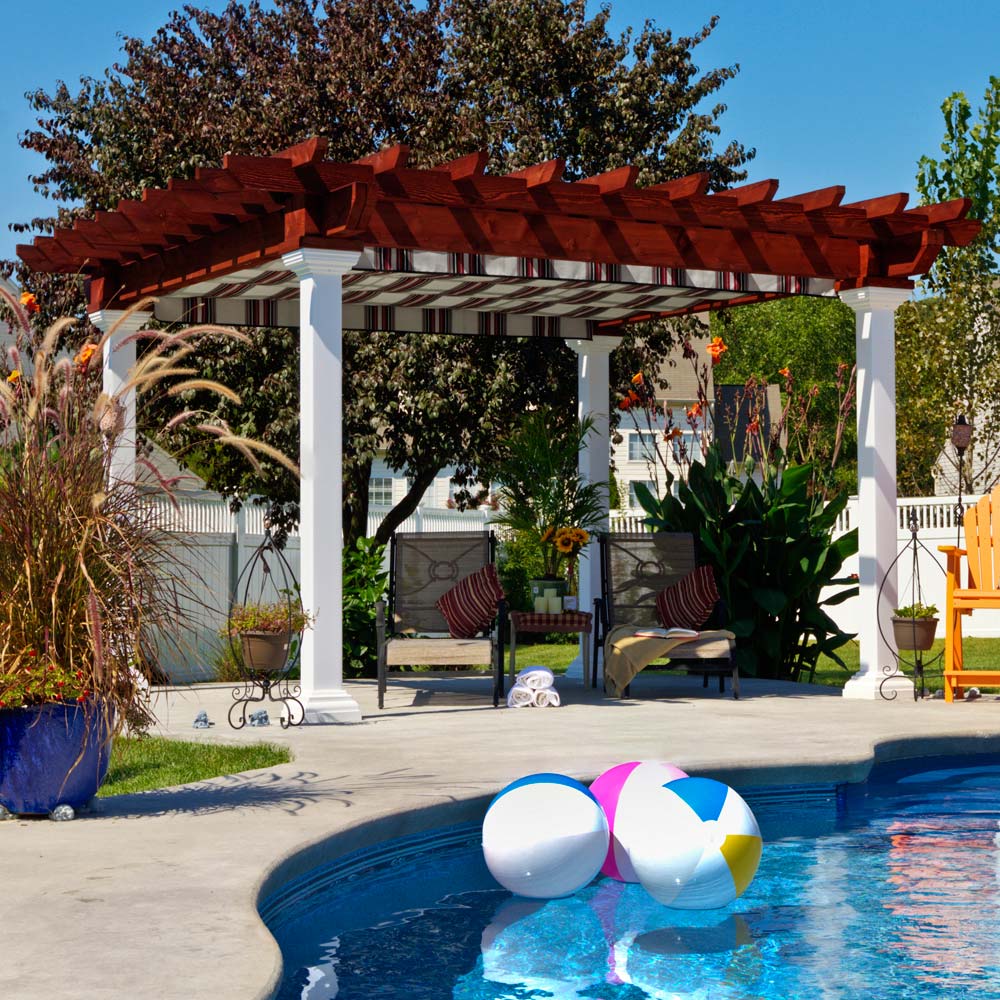 Artisan Wood & Vinyl Pergola With Canopy