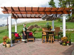 traditional pergola with EZShade