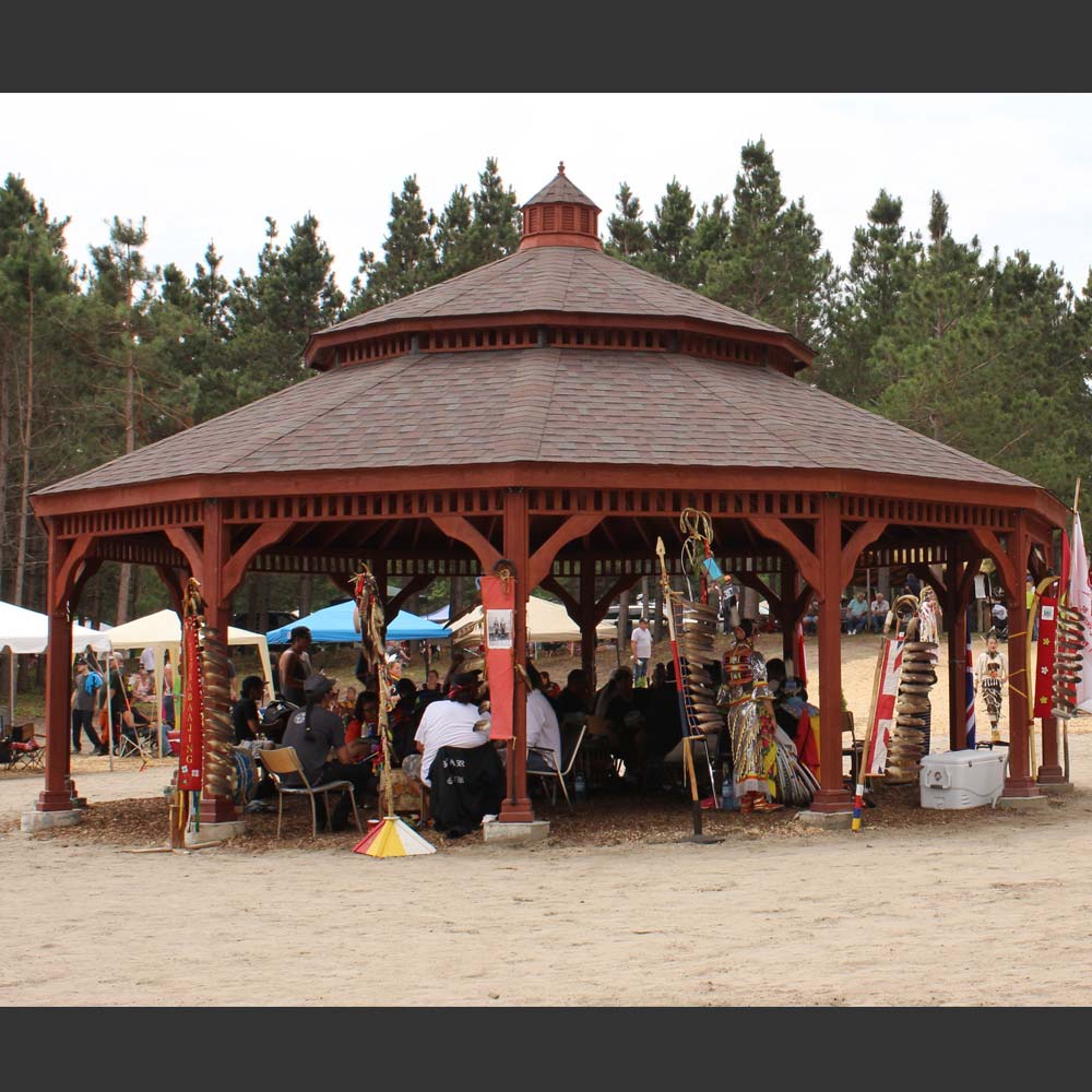 30 foot wooden dodecagon gazebo