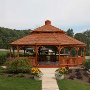 30 foot wooden dodecagon gazebo