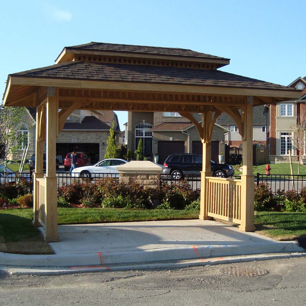 8 by 14 foot wooden kiosk