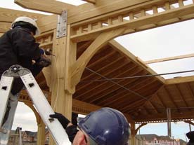 large gazebo roof assembly