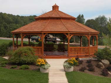 30 foot wooden dodecagon gazebo