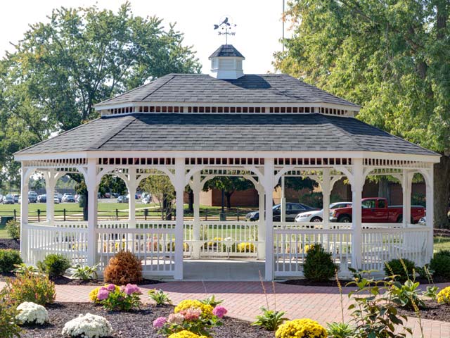 16 by 32 foot vinyl oval gazebo