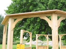 wooden gazebo kit wall assambly