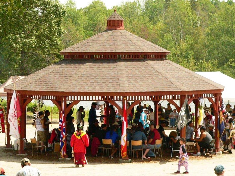 30 foot wooden dodecagon gazebo