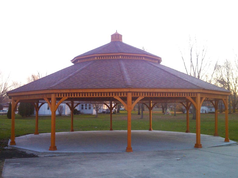 40 foot wooden dodecagon gazebo