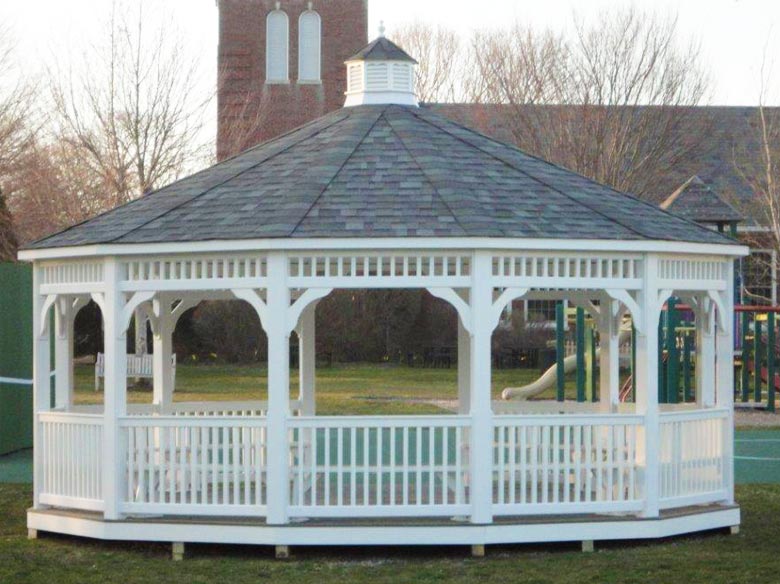 20 foot dodecagon vinyl gazebo