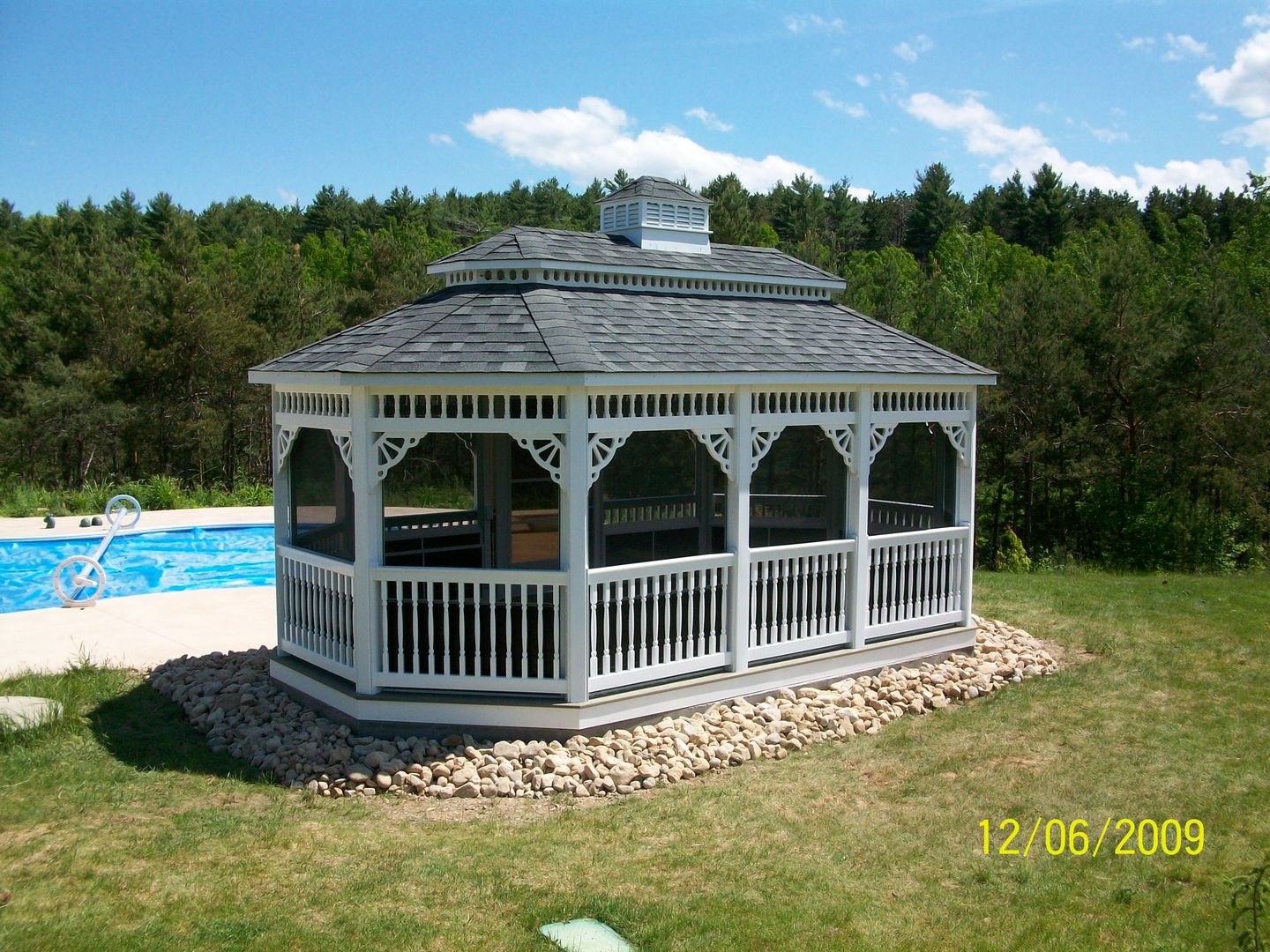 vinyl oval gazebo