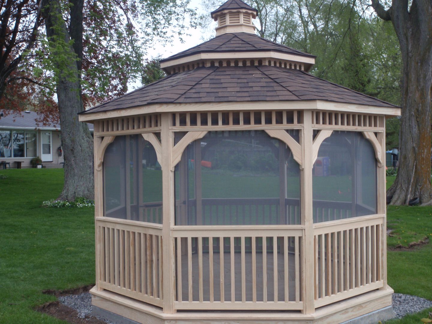 wooden 12 foot octagon gazebo