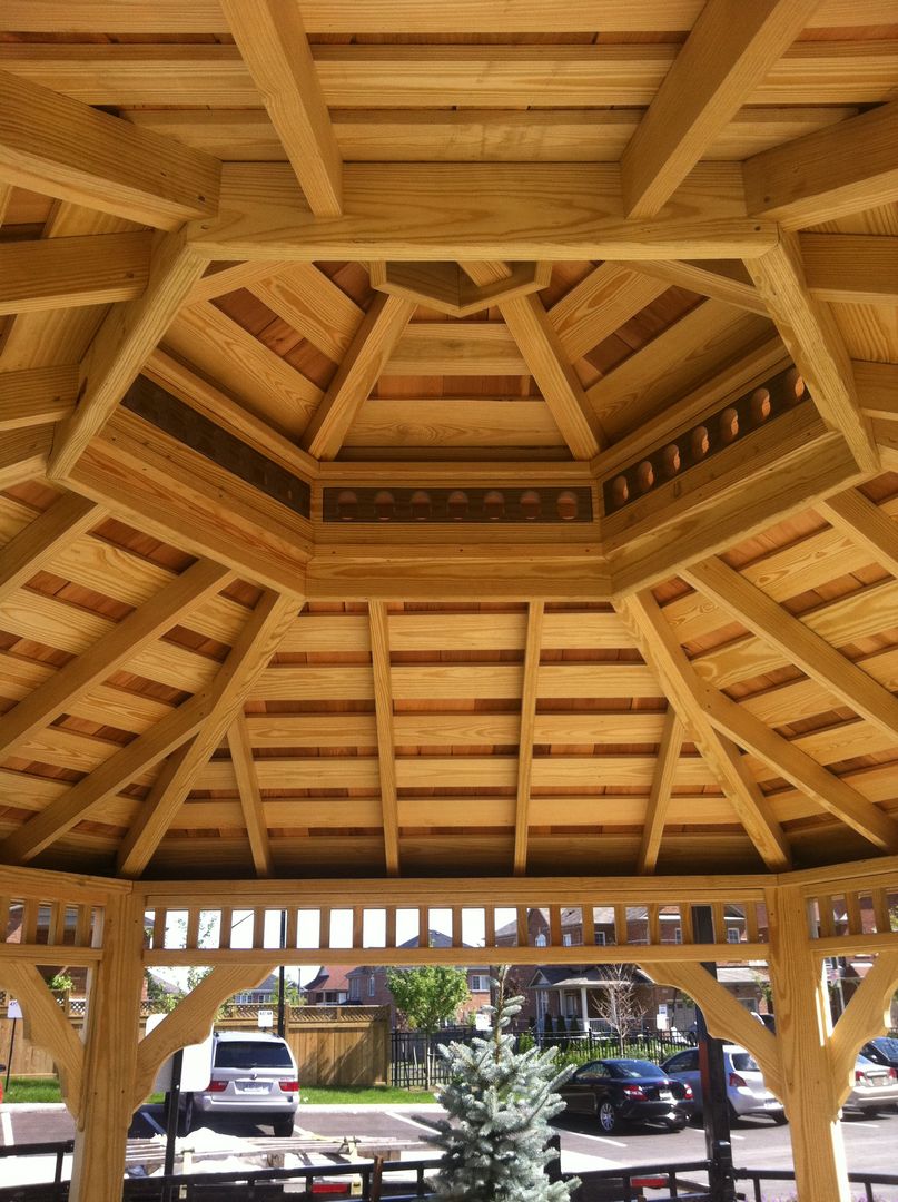 wooden 14 foot octagon gazebo ceiling