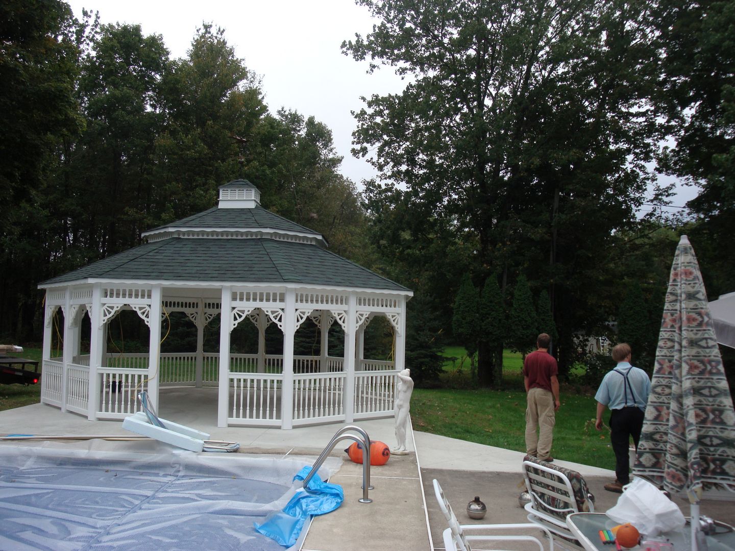 vinyl 22 foot oval gazebo