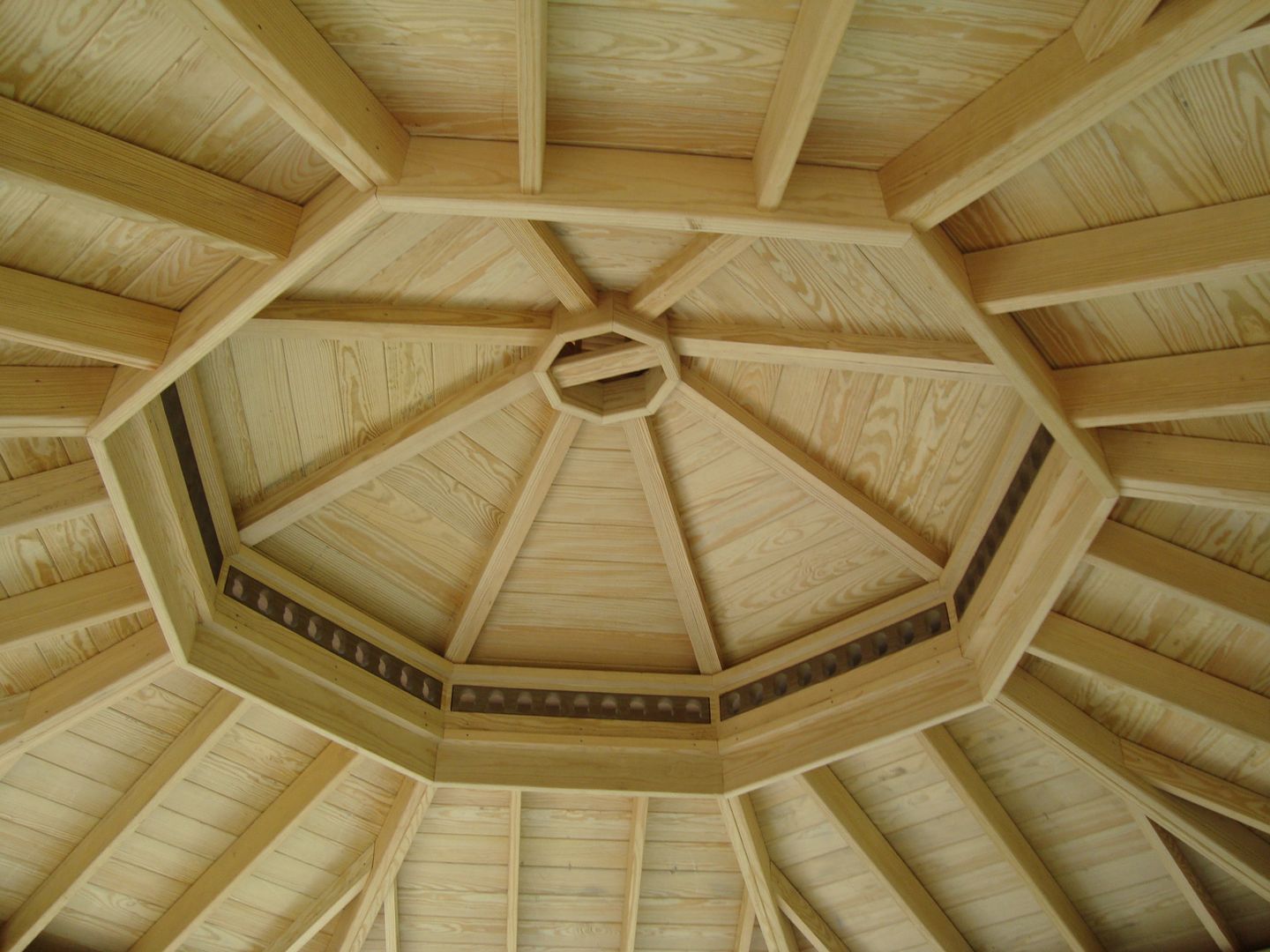 wooden 16 foot octagon gazebo ceiling