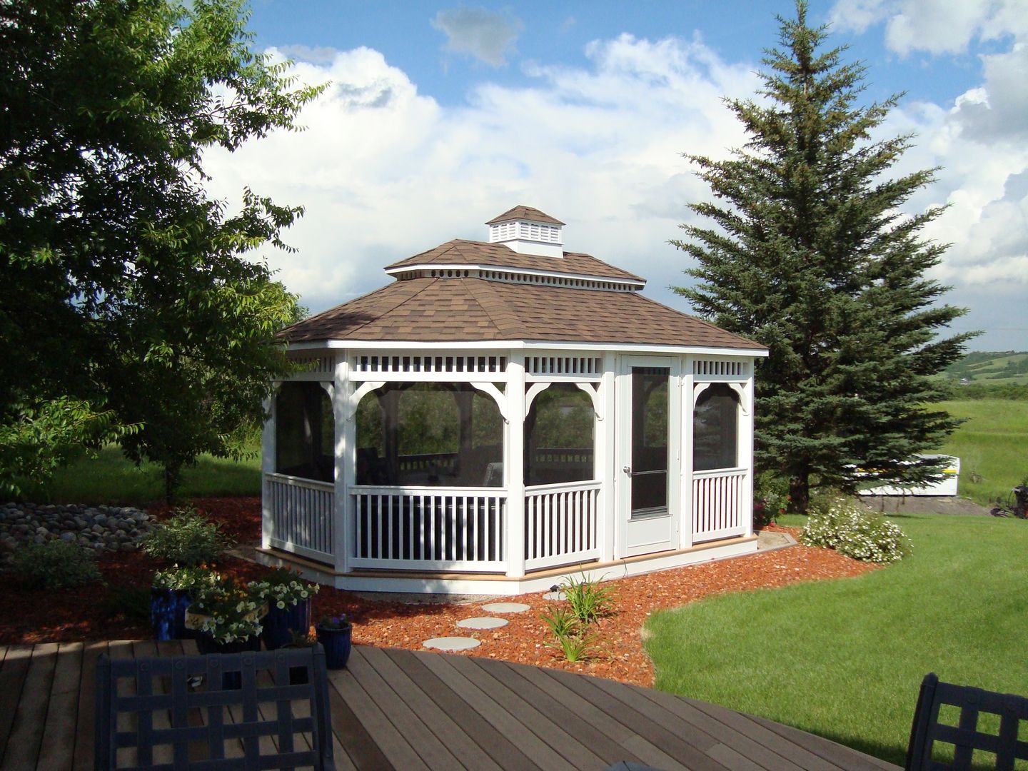 vinyl oval gazebo