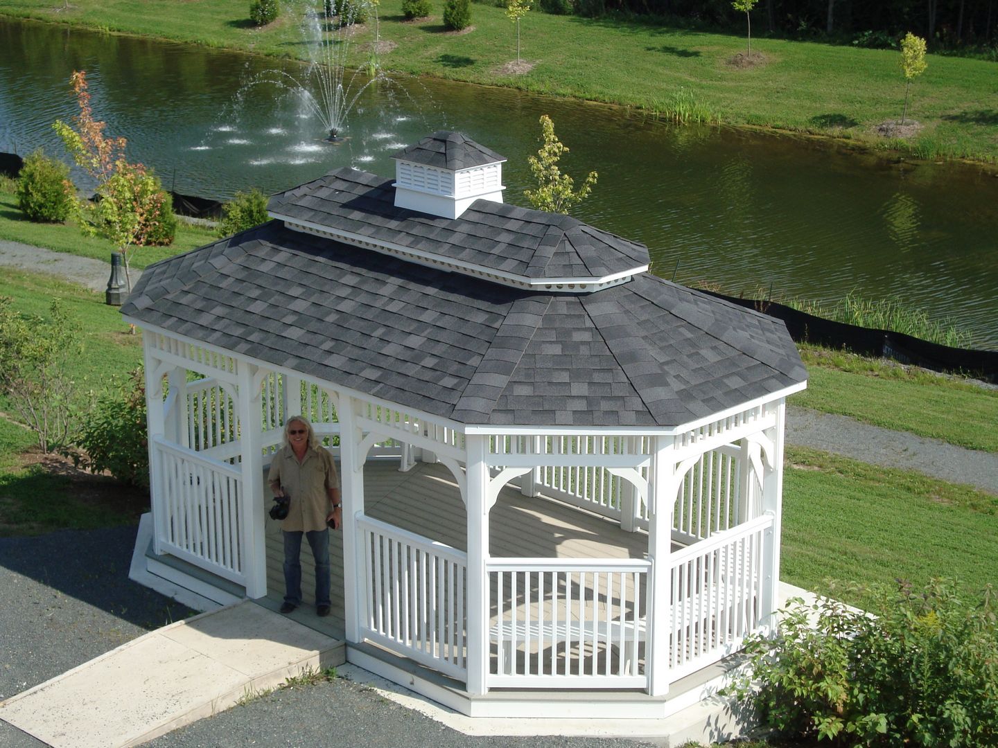 vinyl oval gazebo