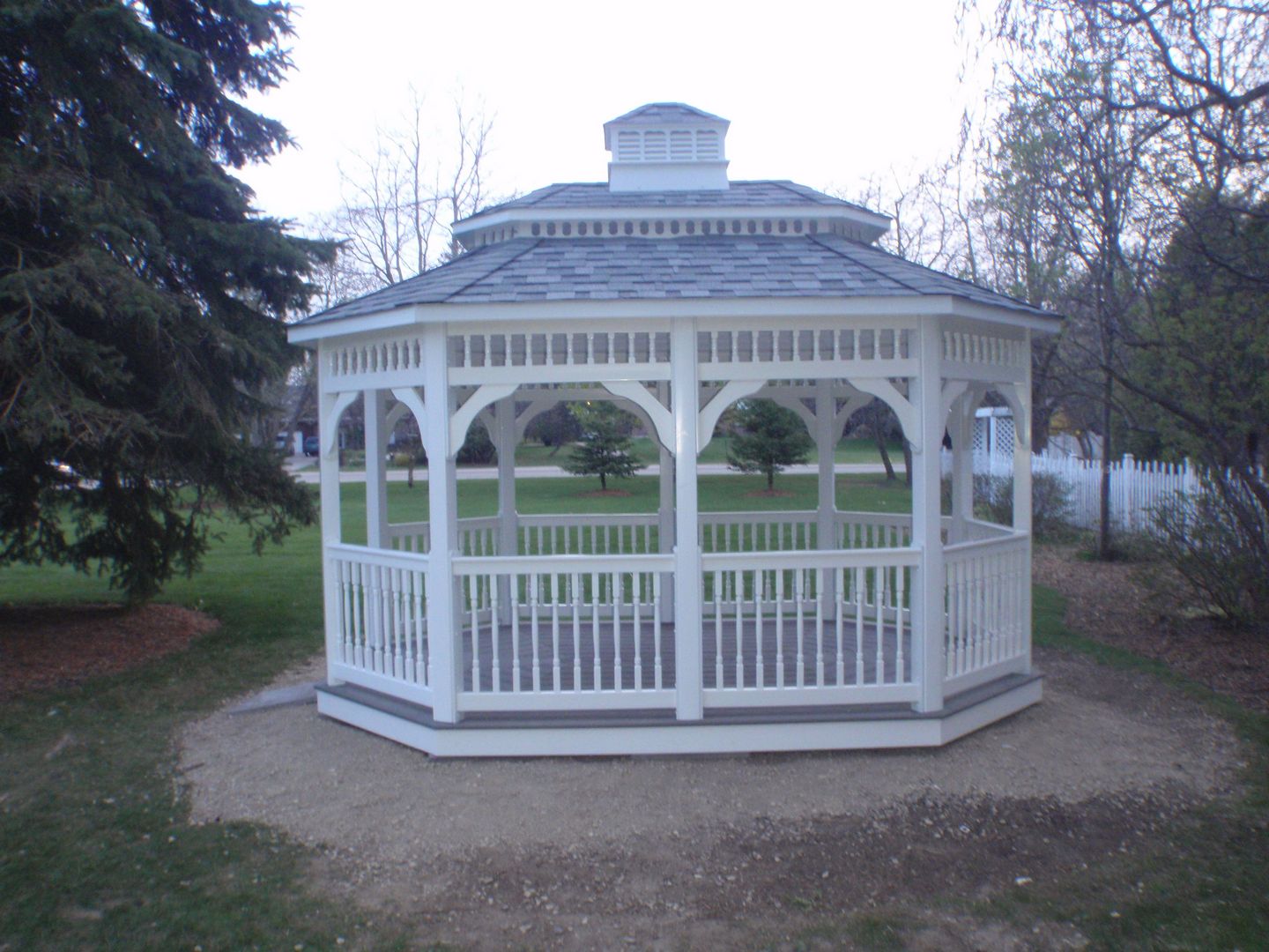 10 by 14 foot wooden oval gazebo