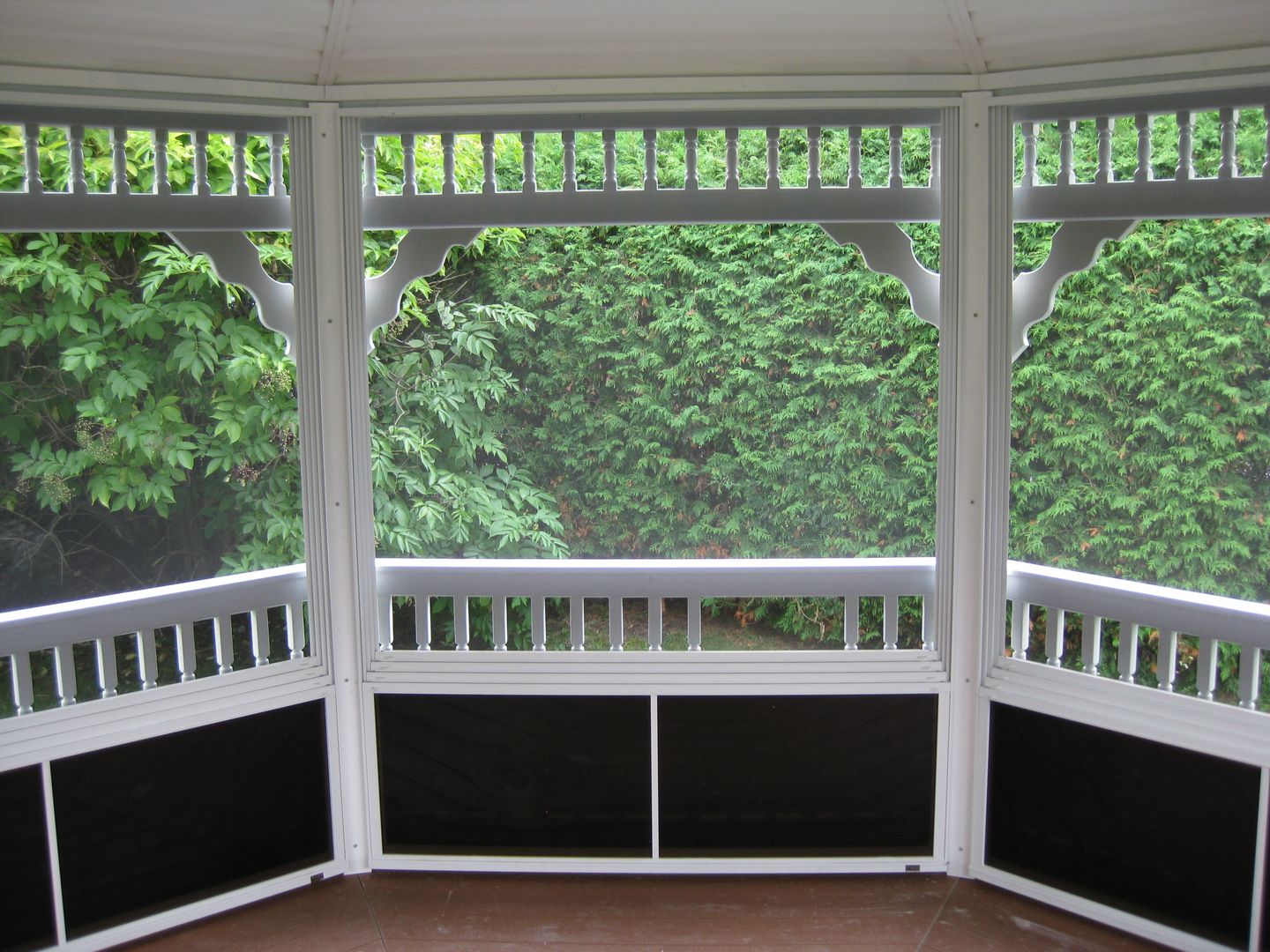 vinyl 16 foot octagon gazebo interior