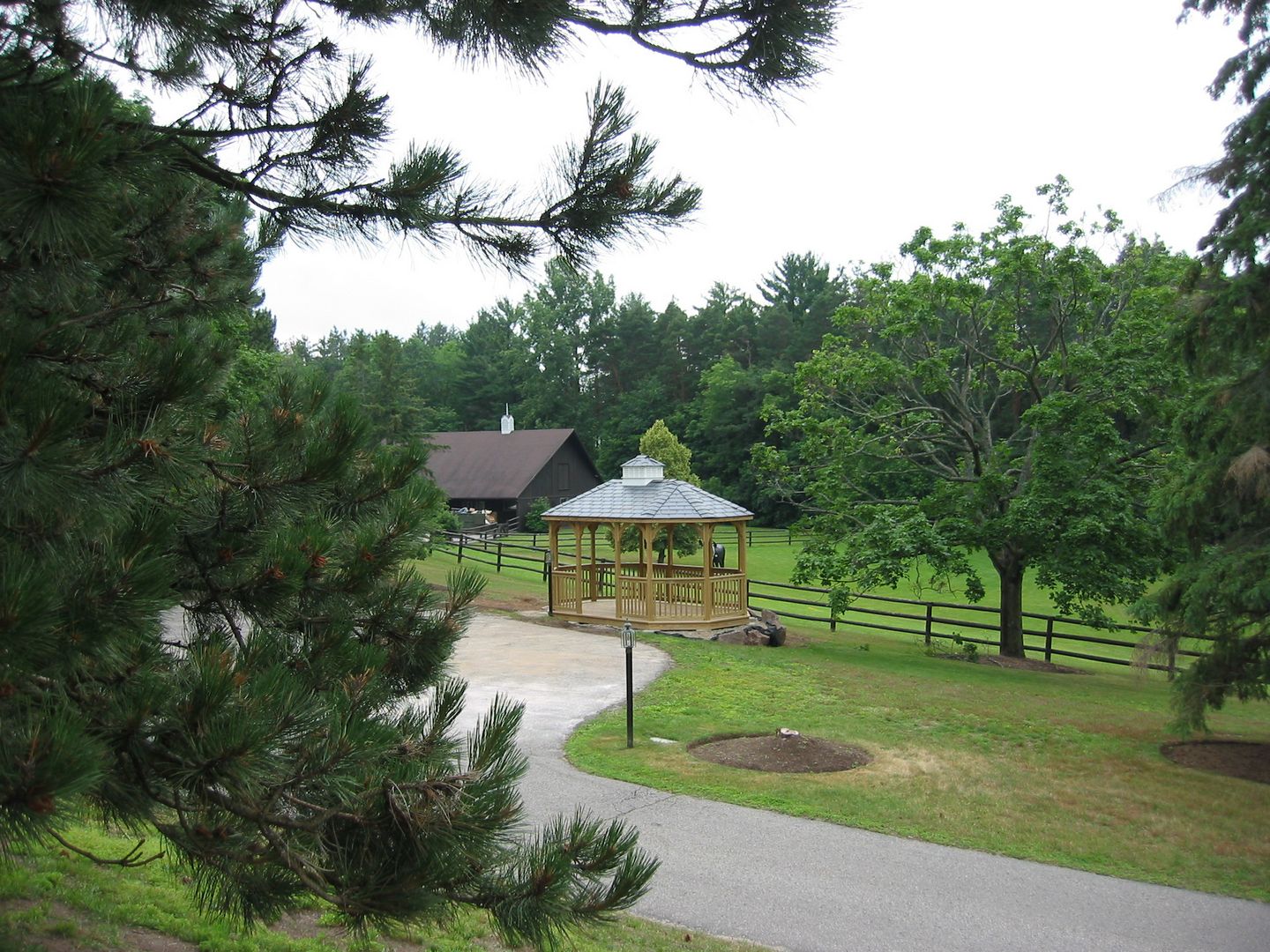 wooden 12 by 16 foot oval gazebo