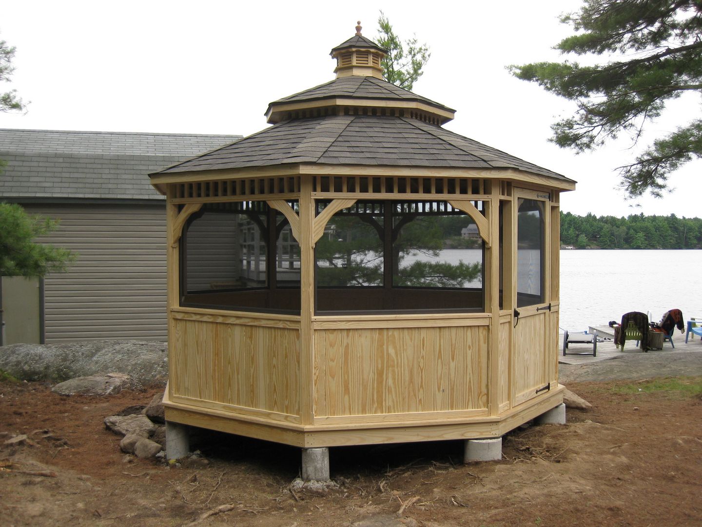 wooden 12 foot octagon gazebo