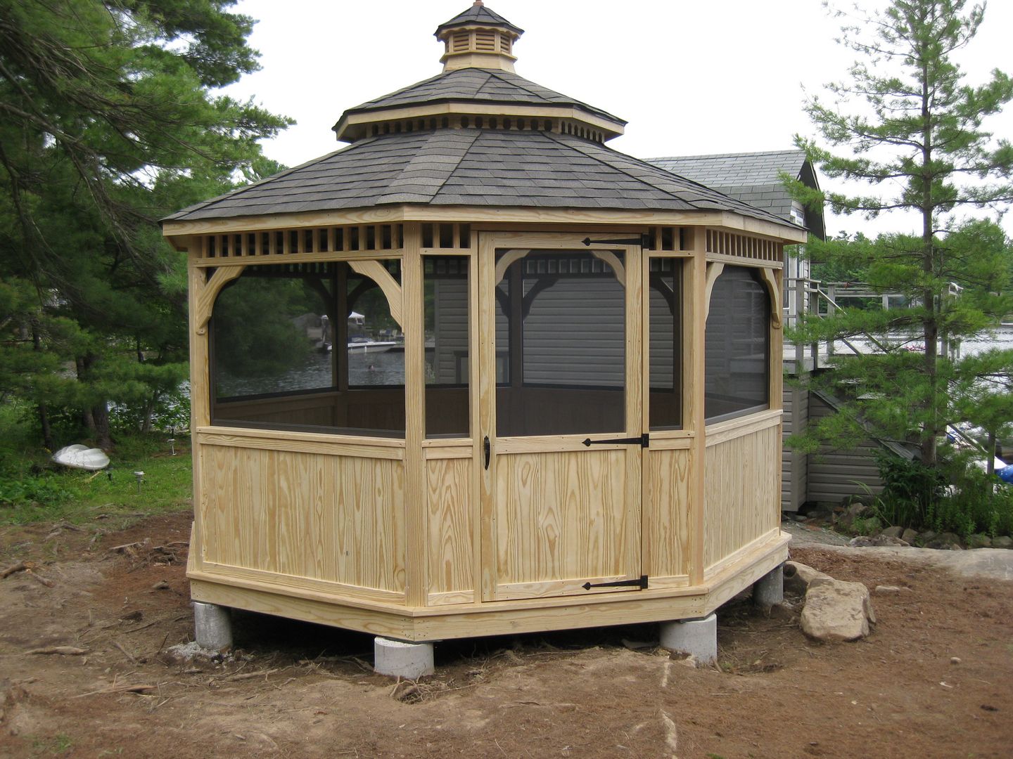 wooden octagon gazebo