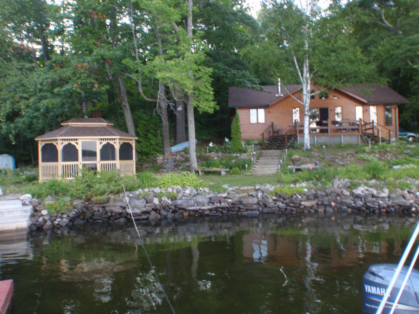 wooden oval gazebo