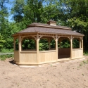 wooden 12 by 24 foot oval gazebo