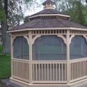 wooden 12 foot octagon gazebo