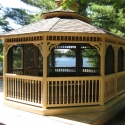 wooden 14 by 16 foot oval gazebo