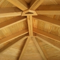 8 by 10 foot wooden oval gazebo ceiling