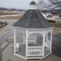 10 foot white vinyl octagon gazebo