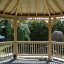 wooden 16 foot octagon gazebo interior