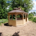 wooden 12 by 24 foot oval gazebo
