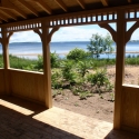 wooden 12 by 24 foot oval gazebo interior