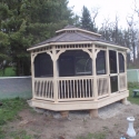 wooden 12 by 16 foot oval gazebo