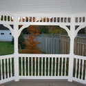 10 foot white vinyl octagon gazebo interior