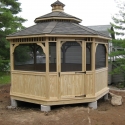 wooden 12 foot octagon gazebo