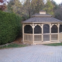 wooden 12 by 16 foot oval gazebo