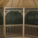 wooden 12 by 16 foot oval gazebo interior