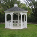 10 foot white vinyl octagon gazebo