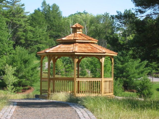 wooden octagon gazebo