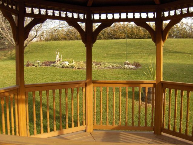 wooden octagon gazebo