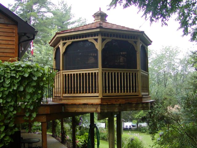 wooden 12 foot octagon gazebo