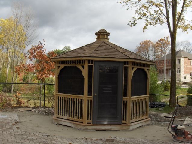 wooden 12 foot octagon gazebo