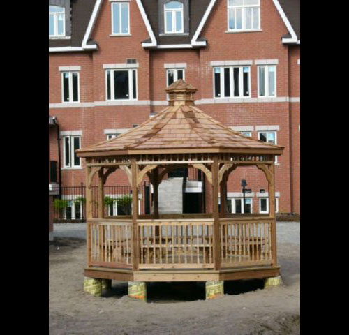 wooden 12 foot octagon gazebo