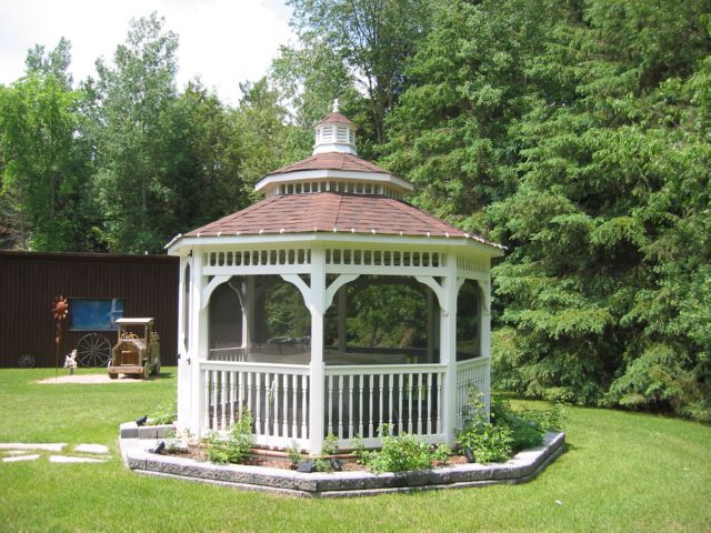 vinyl 12 by 20 foot oval gazebo