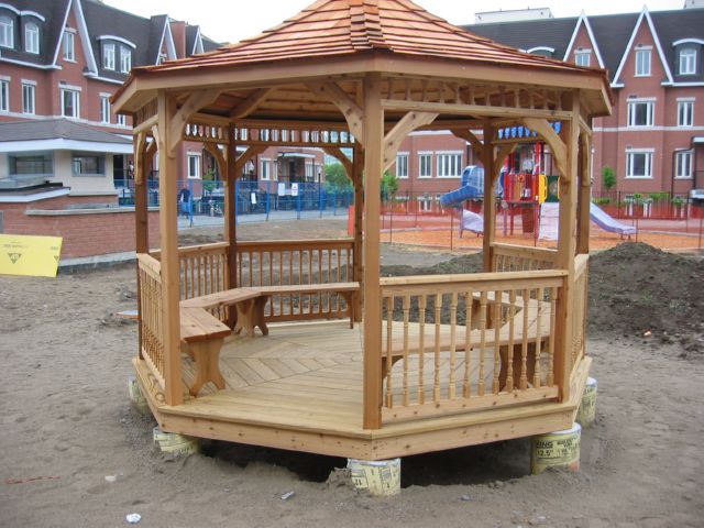 wooden octagon gazebo